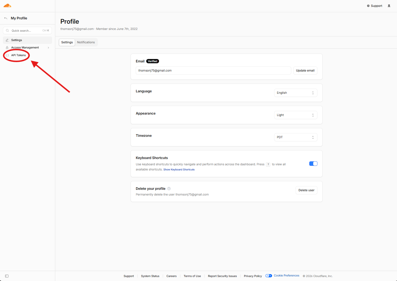 Open API Tokens