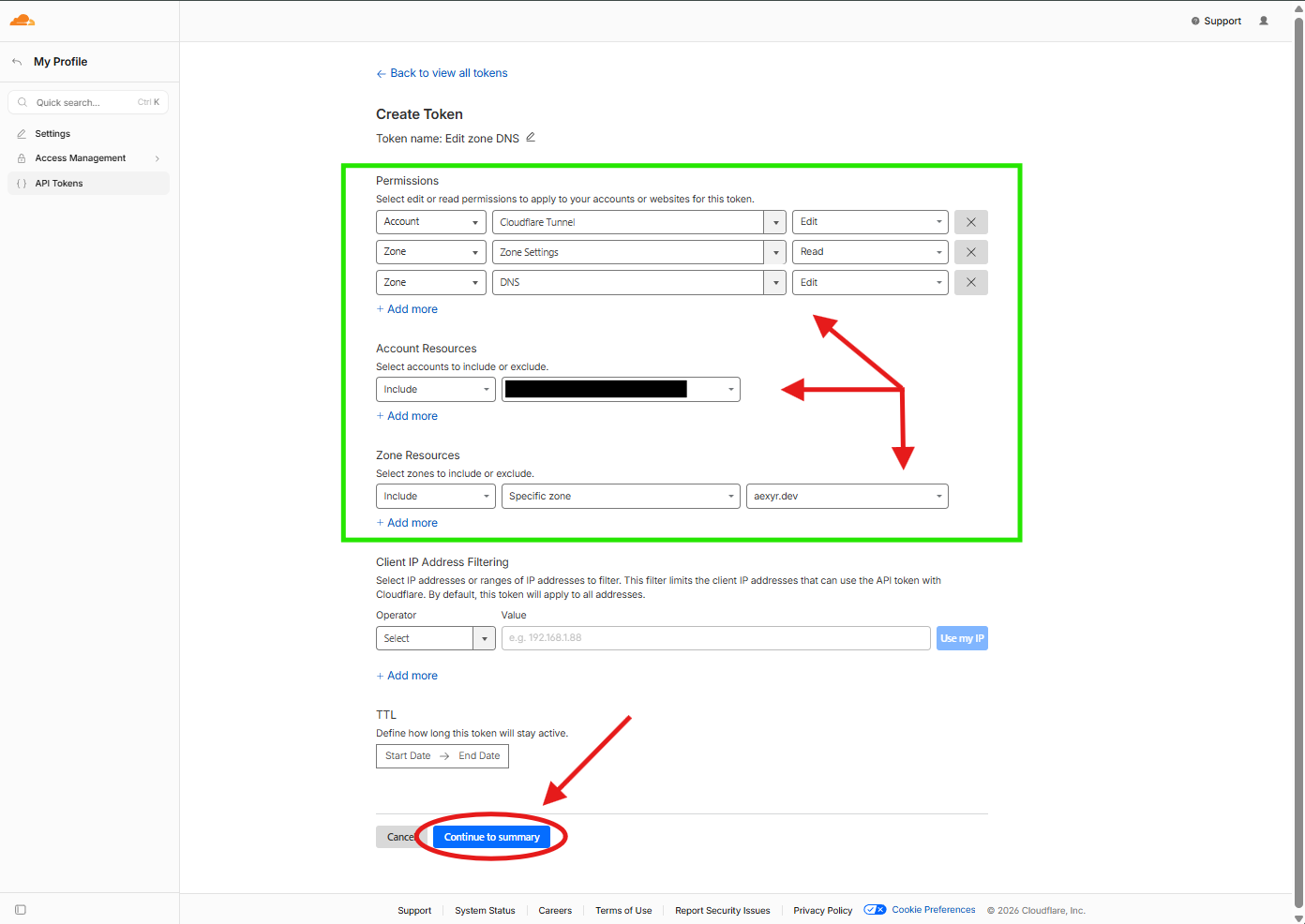 Configure Token Permissions