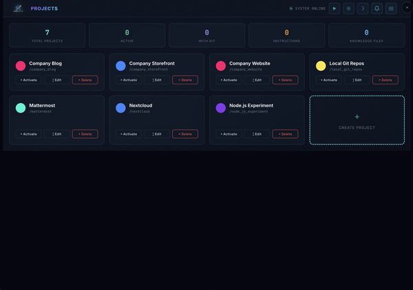 Projects Manager - Dark Theme